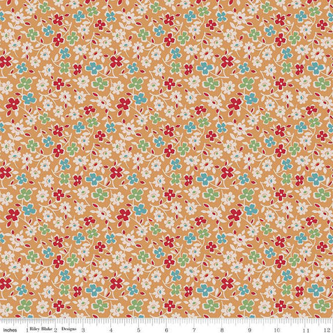 SALE Autumn Cosmos C14659 Cider by Riley Blake Designs - Lori Holt - Floral Flowers  - Quilting Cotton Fabric