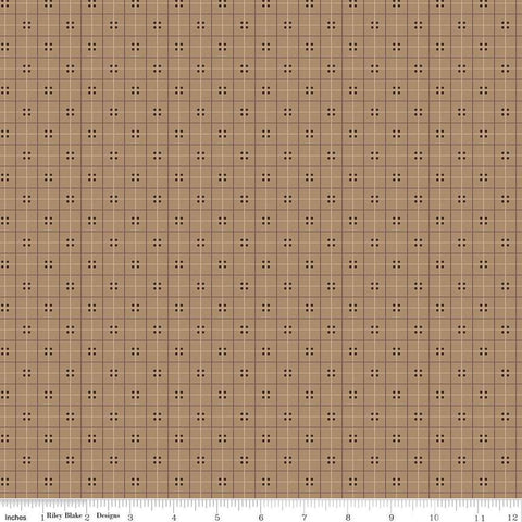 SALE Autumn Homespun C14661 Brown Sugar by Riley Blake Designs - Lori Holt - Plaid - Quilting Cotton Fabric