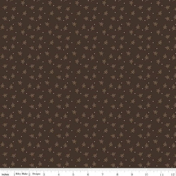 SALE Autumn Sprig C14663 Raisin - Riley Blake Designs - Lori Holt - Leaves Dots - Quilting Cotton Fabric