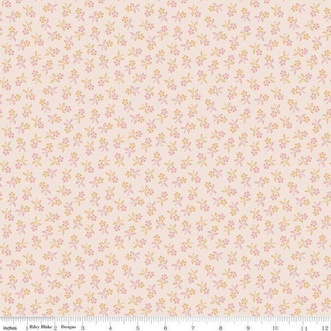 SALE Autumn Perennial C14664 Latte by Riley Blake Designs - Lori Holt - Floral Flowers - Quilting Cotton Fabric