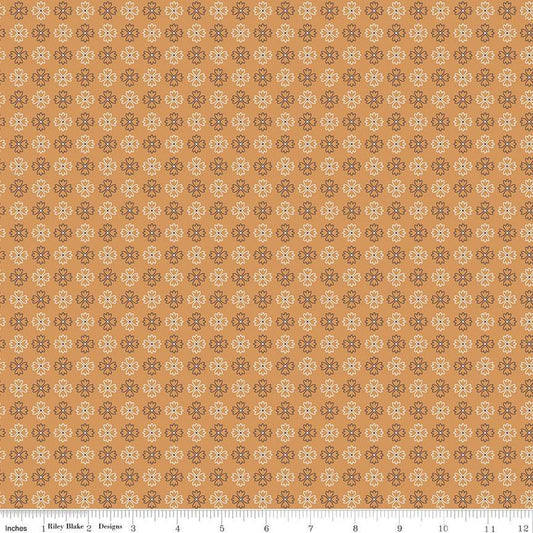 DEAL Autumn Kerchief C14668 Cider - Riley Blake Designs - Lori Holt - Geometric Flowers - Quilting Cotton Fabric