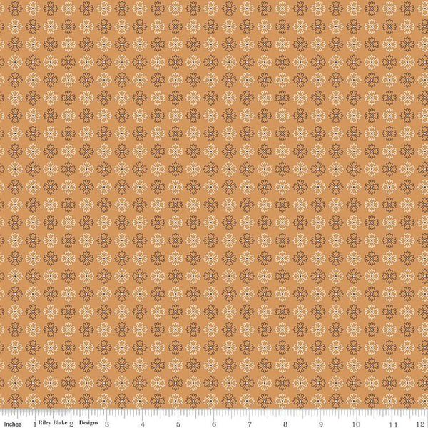 SALE Autumn Kerchief C14668 Cider by Riley Blake Designs - Lori Holt - Geometric Flowers - Quilting Cotton Fabric