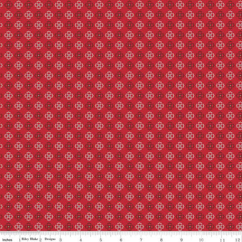 SALE Autumn Kerchief C14668 Schoolhouse by Riley Blake Designs - Lori Holt - Geometric Flowers - Quilting Cotton Fabric