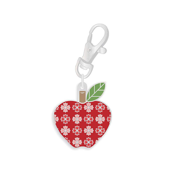 Lori Holt Enamel Happy Charm ST-34992 Apple - Riley Blake Designs - Approx.  1" x 2"