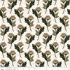 SALE Dancing Daisies Main C14540 Ecru - Riley Blake Designs - Floral Flowers - Quilting Cotton Fabric
