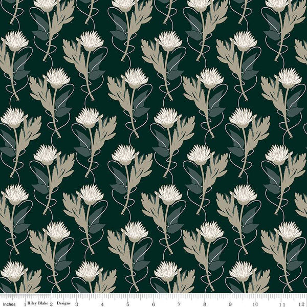 SALE Dancing Daisies Main C14540 Midnight - Riley Blake Designs - Floral Flowers - Quilting Cotton Fabric