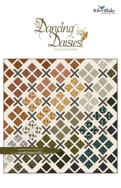 Dancing Daisies Charm Pack 5" Stacker Bundle - Riley Blake Designs - 42 piece Precut Pre cut - Quilting Cotton Fabric