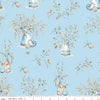 SALE Blue Escape Coastal Main C14510 Sky - Riley Blake Designs - Floral Flowers Jars Pitchers Seashells - Quilting Cotton Fabric