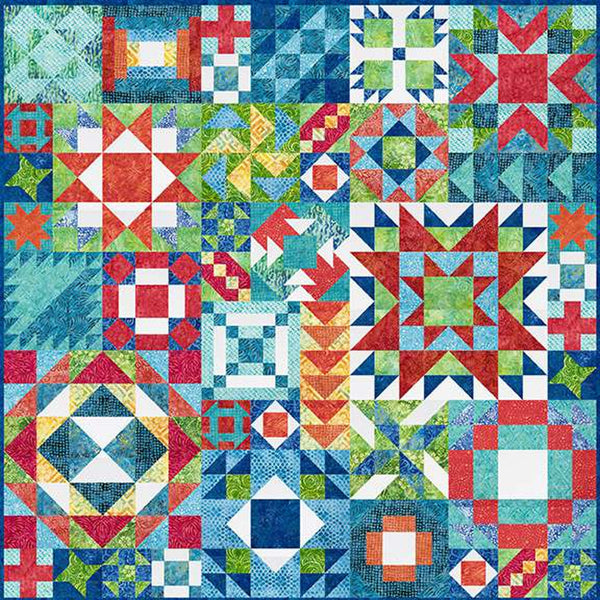Circle City Sampler Quilt PATTERN P143 by Material Girl Quilts - Riley Blake Designs - INSTRUCTIONS Only - Piecing 32 Pages