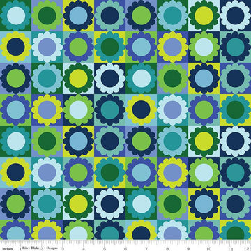 SALE Copacetic Flower Pie C14681 Blueberry - Riley Blake Designs - Floral Flowers - Quilting Cotton Fabric