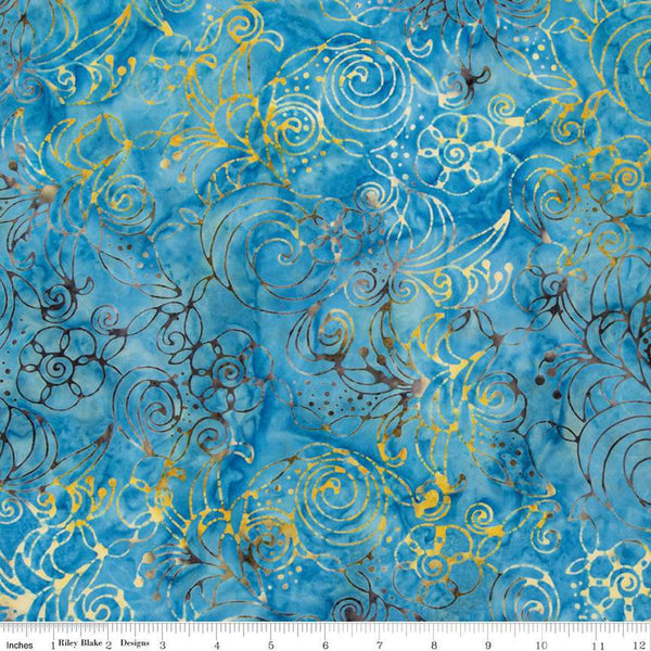 SALE Batiks Expressions That Summer Feelin' BTHH1222 Breezy - Riley Blake Designs - Hand-Dyed Tjap Print - Quilting Cotton Fabric