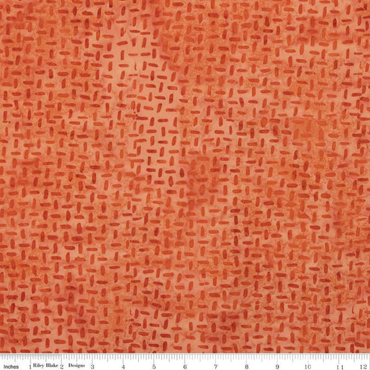 DEAL Batiks Expressions That Summer Feelin' BTHH1203 Orange Fizz - Riley Blake Designs - Hand-Dyed Tjaps Print - Quilting Cotton