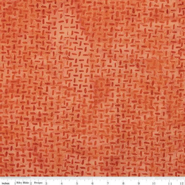 SALE Batiks Expressions That Summer Feelin' BTHH1203 Orange Fizz - Riley Blake Designs - Hand-Dyed Tjaps Print - Quilting Cotton