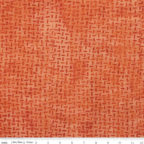 Batiks Expressions That Summer Feelin' BTHH1203 Orange Fizz - Riley Blake Designs - Hand-Dyed Tjaps Print - Quilting Cotton