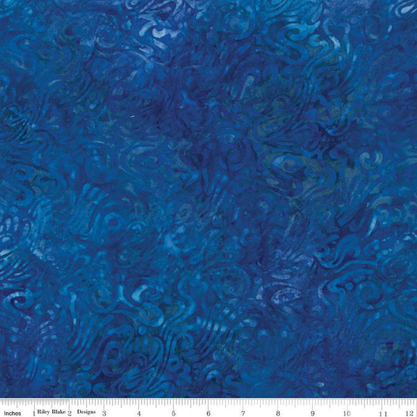 SALE Batiks Expressions That Summer Feelin' BTAP1226 Lapis Lazuli - Riley Blake Designs - Hand-Dyed Tjaps Print - Quilting Cotton