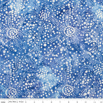SALE Batiks Expressions That Summer Feelin' BTAP1224 Bubbly Blue - Riley Blake Designs - Hand-Dyed Tjaps Print - Quilting Cotton