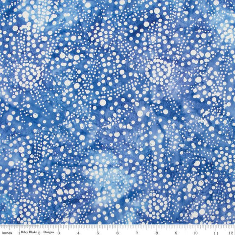 Batiks Expressions That Summer Feelin' BTAP1224 Bubbly Blue - Riley Blake Designs - Hand-Dyed Tjaps Print - Quilting Cotton