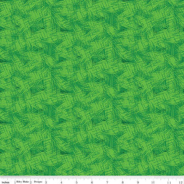 Fat Quarter End of Bolt - CLEARANCE Copacetic Fusion C14686 Apple - Riley Blake - Tone-on-Tone Sketched Lines - Quilting Cotton Fabric