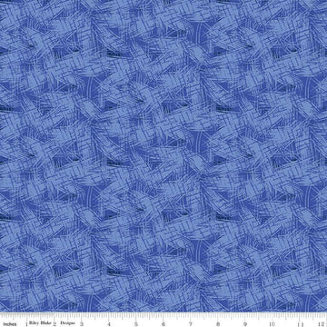 SALE Copacetic Fusion C14686 Blueberry - Riley Blake Designs - Tone-on-Tone Sketched Lines - Quilting Cotton Fabric
