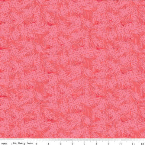 SALE Copacetic Fusion C14686 Raspberry by Riley Blake Designs - Tone-on-Tone Sketched Lines - Quilting Cotton Fabric