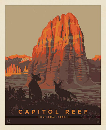 SALE National Parks Capitol Reef Poster Panel PD15092 - Riley Blake - DIGITALLY Printed Utah - Quilting Cotton Fabric