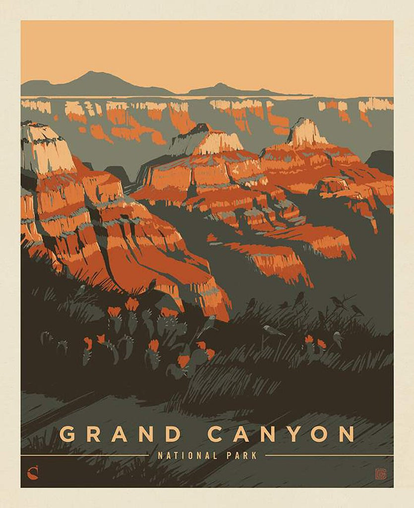 SALE National Parks Grand Canyon Poster Panel PD15093 by Riley Blake - DIGITALLY PRINTED Arizona - Quilting Cotton Fabric