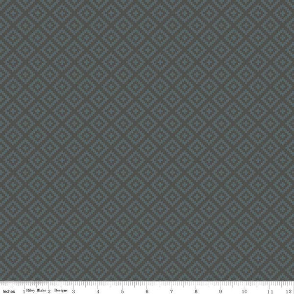 SALE National Parks Diamonds C15099 Slate - Riley Blake Designs - Geometric - Quilting Cotton Fabric