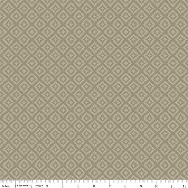 SALE National Parks Diamonds C15099 Khaki - Riley Blake Designs - Geometric - Quilting Cotton Fabric