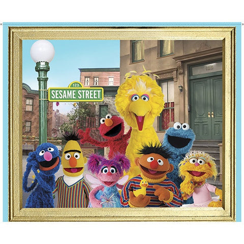 SALE Sesame Street Character Panel 27535 Multi - by QT Fabrics - Elmo Big Bird Abby Bert Cookie Monster Grover - Quilting Cotton Fabric