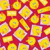 Fat Quarter End of Bolt - CLEARANCE Sesame Street Big Bird Head Toss 27546 Red - QT Fabrics - Quilting Cotton Fabric