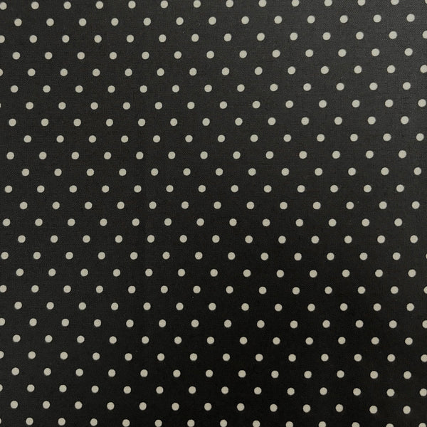 CLEARANCE Dots and Stripes and More Mini Dot 28891 J Black - QT Fabrics - Polka Dots Dotted - Quilting Cotton Fabric