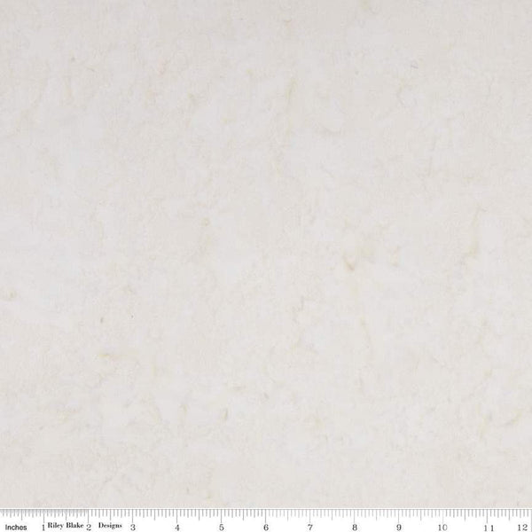 2 Yard 8" End of Bolt - SALE Batiks Expressions WIDE BACK BTWB184 Cream - Riley Blake - 107/108" Wide  - Quilting Cotton Fabric