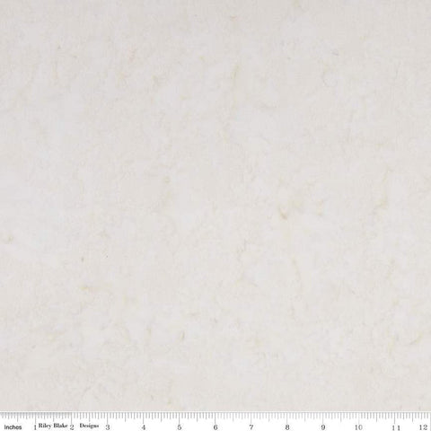 2 Yard 8" End of Bolt - SALE Batiks Expressions WIDE BACK BTWB184 Cream - Riley Blake - 107/108" Wide  - Quilting Cotton Fabric