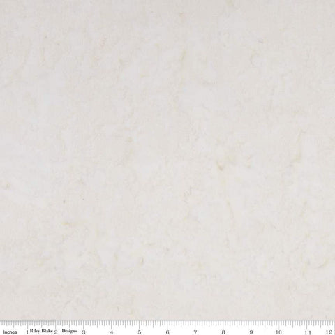 CLEARANCE 2 Yard 8" End of Bolt - Batiks Expressions WIDE BACK BTWB184 Cream - Riley Blake - 107/108" Wide  - Quilting Cotton Fabric