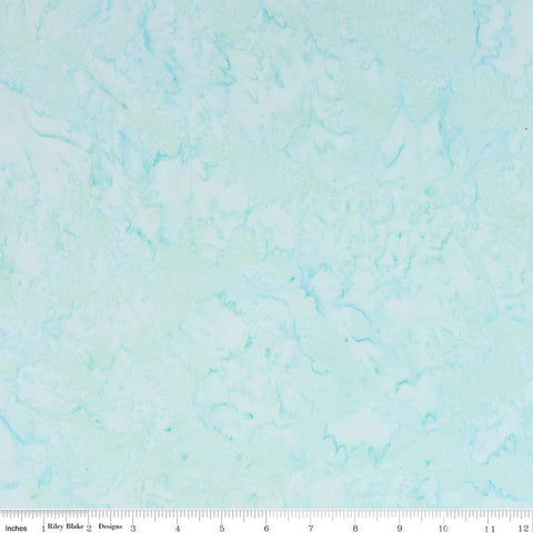 2 Yard 8" Cut - SALE Batiks Expressions WIDE BACK BTWB168 Pale Turquoise - 3-Yard Bundle - Riley Blake - 107/108" Wide  - Quilting Cotton