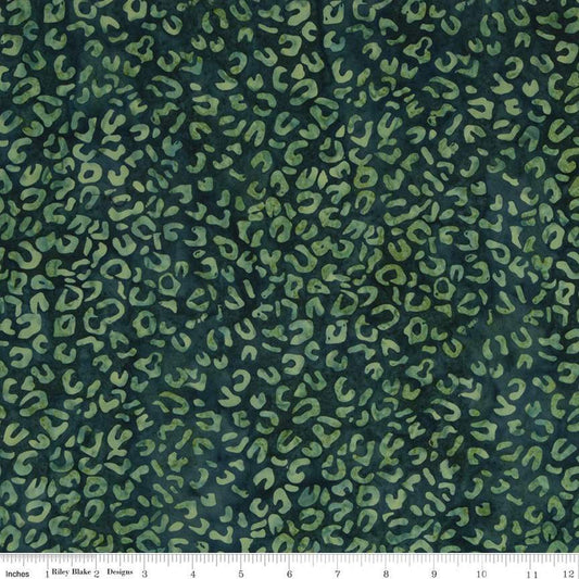 CLEARANCE Batiks Expressions Elementals BTHH577 Sea Green - Riley Blake Designs - Hand-Dyed Tjap Print - Quilting Cotton Fabric