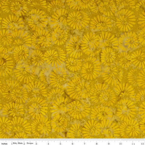 SALE Batiks Expressions Elementals BTHH559 Saffron - Riley Blake Designs - Hand-Dyed Tjap Print - Quilting Cotton Fabric