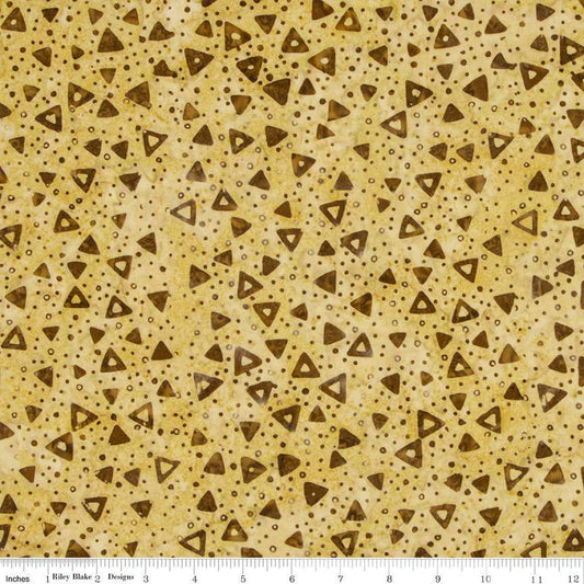 CLEARANCE Batiks Expressions Elementals BTHH553 Black & Tan - Riley Blake Designs - Hand-Dyed Tjap Print - Quilting Cotton Fabric
