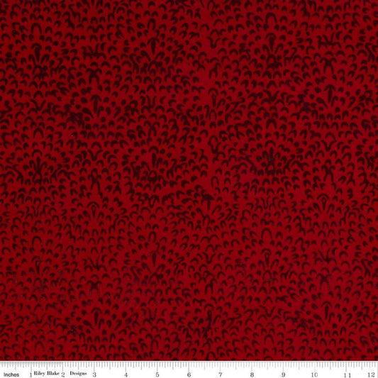CLEARANCE Batiks Expressions Elementals BTHH537 Cherry - Riley Blake Designs - Hand-Dyed Tjap Print - Quilting Cotton Fabric