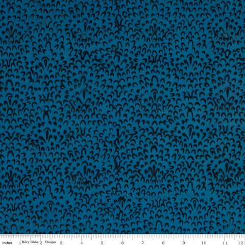 SALE Batiks Expressions Elementals BTHH535 Azure - Riley Blake Designs - Hand-Dyed Tjap Print - Quilting Cotton Fabric