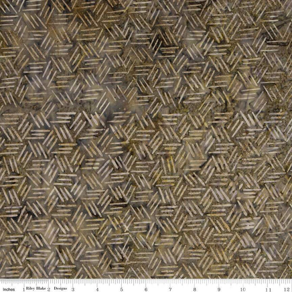 SALE Batiks Expressions Elementals BTHH533 Khaki - Riley Blake Designs - Hand-Dyed Tjap Print - Quilting Cotton Fabric