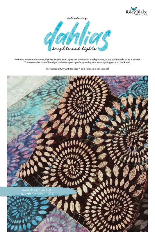 DEAL Batiks Expressions Dahlias Fat Quarter Bundle 18-Piece - Riley Blake Designs -  Precut - Hand-Dyed - Quilting Cotton Fabric