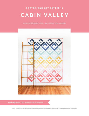 SALE Cabin Valley Quilt PATTERN P173 by Fran Gulick - Riley Blake Designs - INSTRUCTIONS Only - Pieced 10" Stacker Friendly - Multiple Sizes