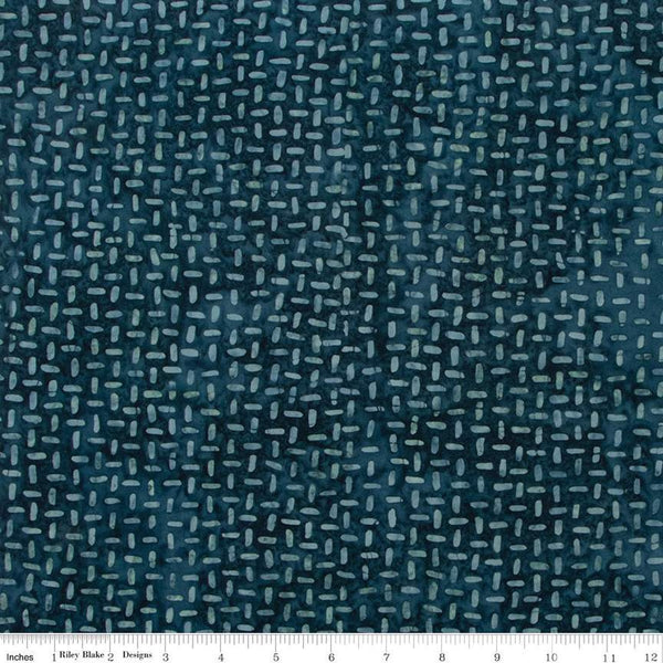 SALE Batiks Expressions Bayou Blues BTHH League - Riley Blake Designs - Hand-Dyed Tjaps Print - Quilting Cotton