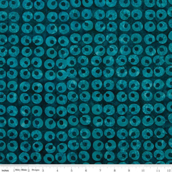 SALE Batiks Expressions Bayou Blues BTHH Titanic - Riley Blake Designs - Hand-Dyed Tjaps Print - Quilting Cotton