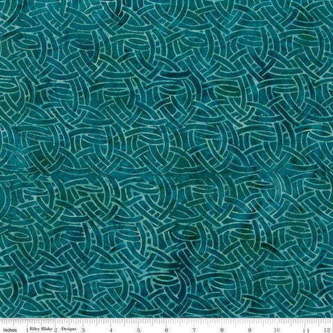 Batiks Expressions Bayou Blues BTHH Oceanus - Riley Blake Designs - Hand-Dyed Tjaps Print - Quilting Cotton