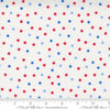 30" End of Bolt - Holiday Americana Multi Stars 20765 White - Moda Fabrics - Patriotic - Quilting Cotton Fabric