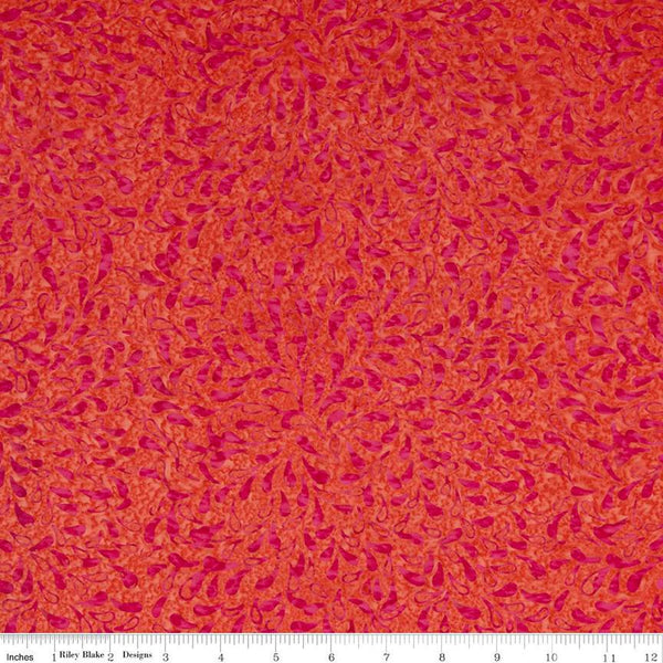 SALE Batiks Expressions Elementals BTHH505 Papaya - Riley Blake Designs - Hand-Dyed Tjap Print - Quilting Cotton Fabric