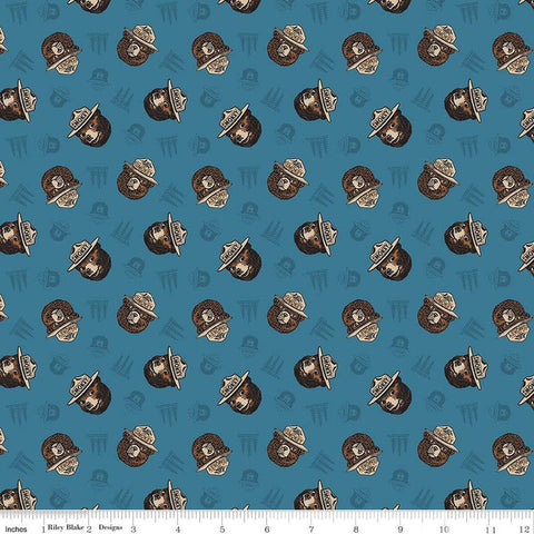 Only You Smokey Toss C14641 Cadet - Riley Blake Designs - Smokey Bear Wildfire Prevention - Quilting Cotton Fabric