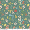 Albion Main Green Floral Fabric C14590 - Riley Blake Quilting Cotton Fabric